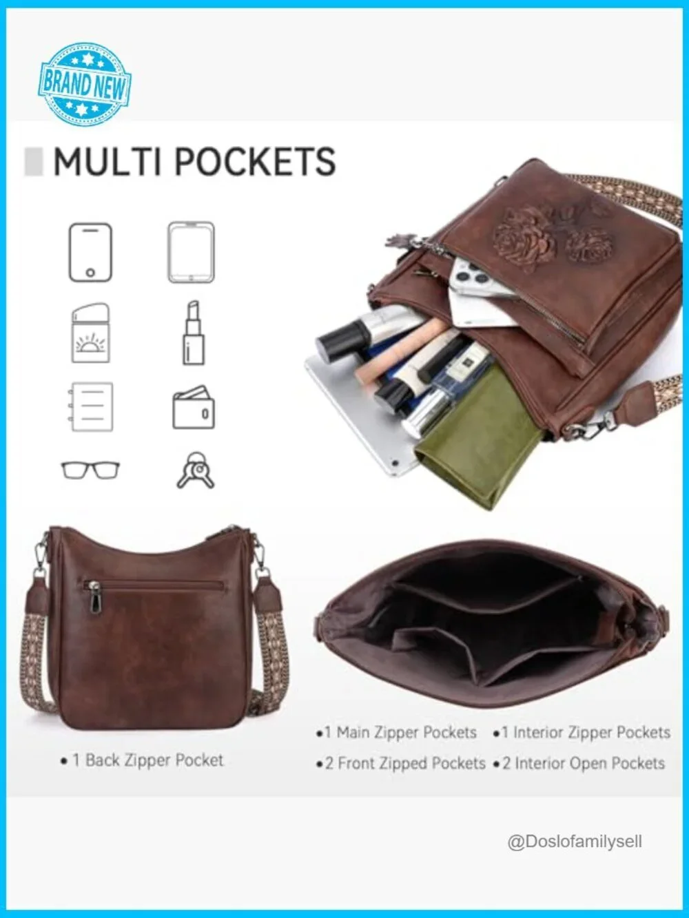 Trendy Vegan Leather Hobo Crossbody Purse Embossed Shoulder Handbag Lightweight